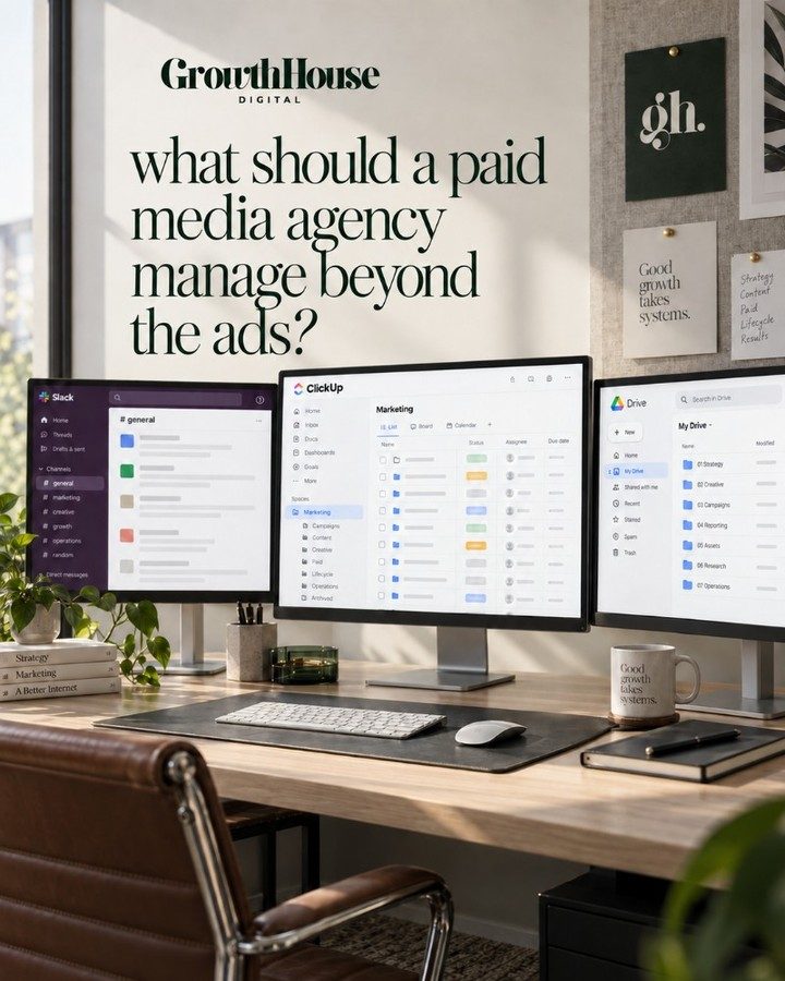 What should a paid media agency manage beyond the ads?