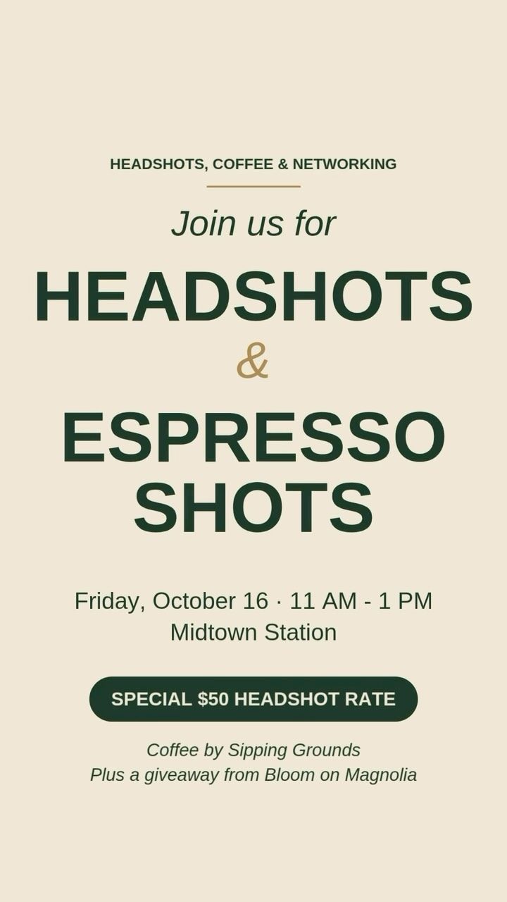 Headshots and Espresso Shots, Friday, October 16
