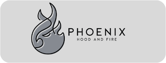 Phoenix Hood and Fire logo
