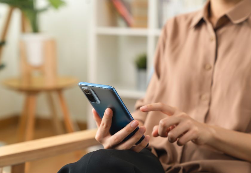 person holding phone