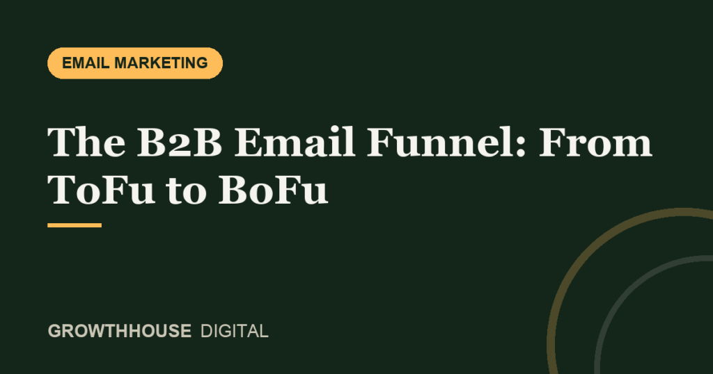 GrowthHouse Digital, The B2B Email Funnel: From ToFu to BoFu